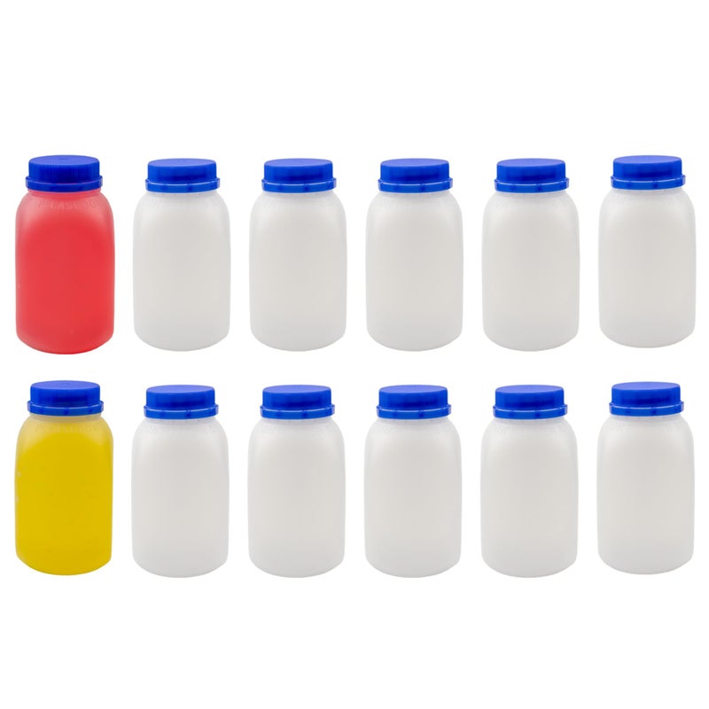 Cornucopia Brands 12-Pack of 8-Ounce Plastic Milk Bottles, BPA-Free, Dishwasher-Safe, Multi-Use for Milk, Juice, Smoothies, Lunch Box & More - Image 1